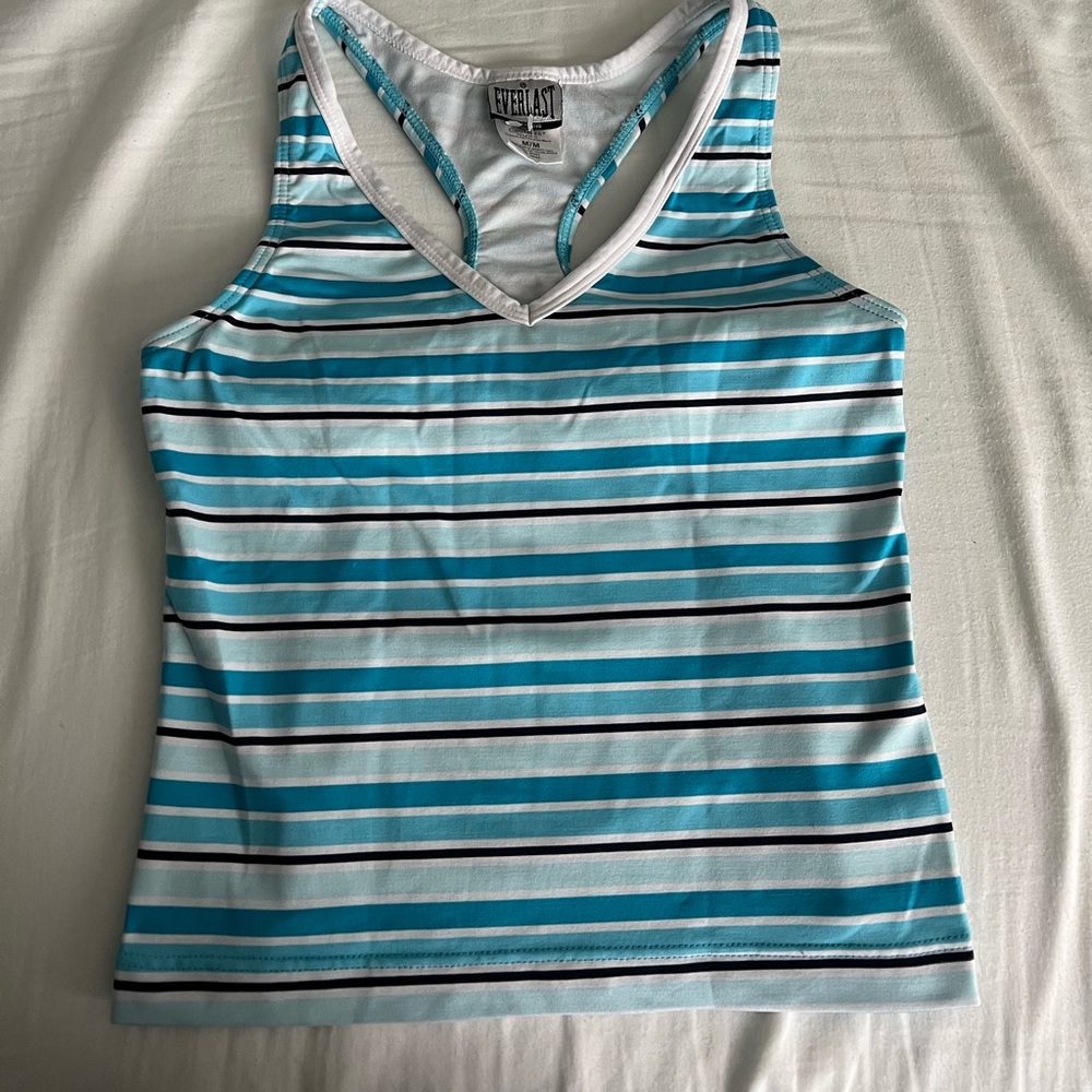 Everlast blue and white workout/tennis/golf tank